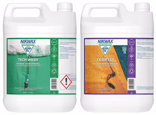 Nikwax - Twinpack Tech Wash/TX-direct - 2 x 5 L | JT-Sport.dk