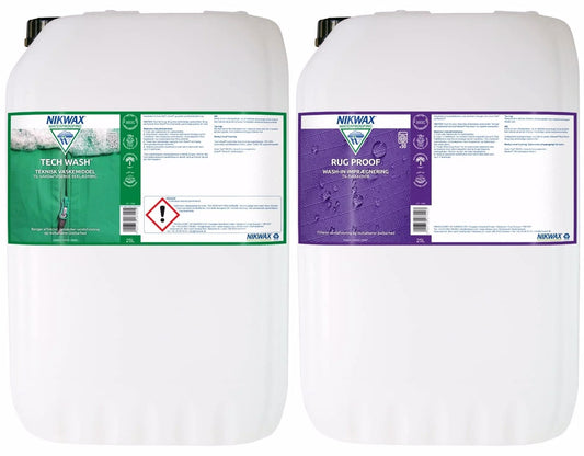 Nikwax - Twinpack Tech Wash/Rug Proof 2 x 25 L | JT-Sport.dk