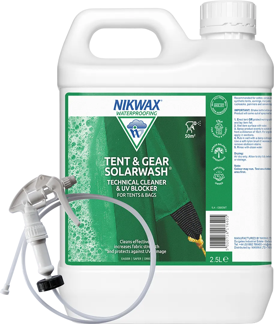 Nikwax - Vaskemiddel Tent & Gear Solarwash Spray-On - 2,5 L | JT-Sport.dk
