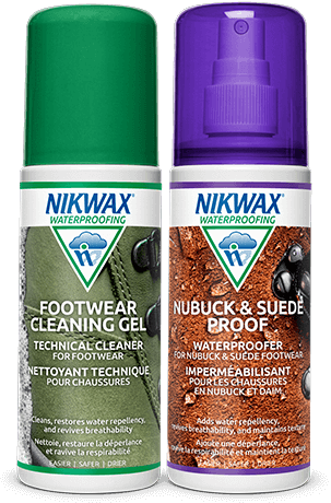 Nikwax - Twinpack Footwear Cleaning Gel/Nubuck & Suede Proof 2 x 125 ml. | JT-Sport.dk