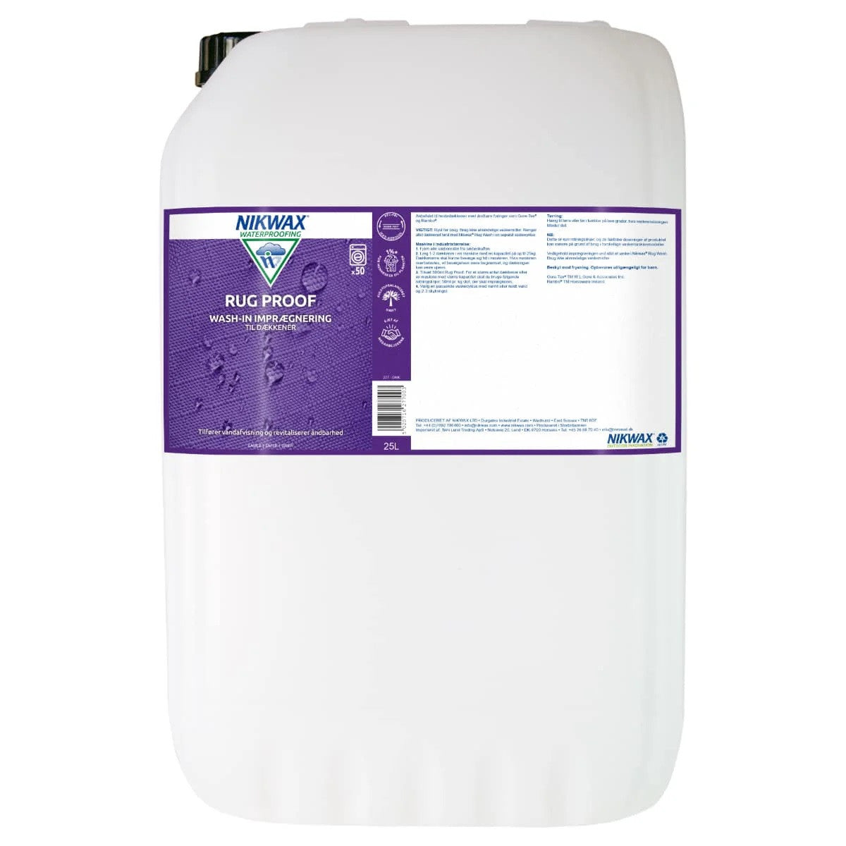 Nikwax - Imprægnering Rug Proof - 25 L | JT-Sport.dk